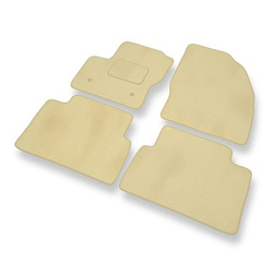 Tapis de Sol Velours adapté pour Ford C-Max II Monospace (2010-2019) - Premium tapis de voiture - beige