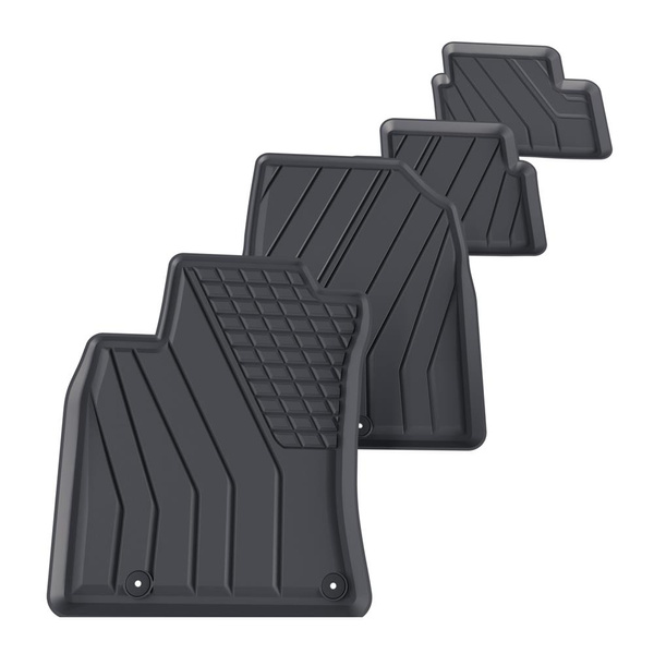 Tapis de sol en TPE adapté pour Hyundai i30 III Hayon (2017-....) - tapis de voiture - noir