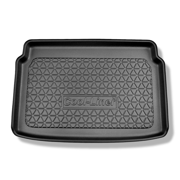 Tapis de coffre adapté pour Ford EcoSport III SUV (02.2018-2022) - bac de coffre - protection de coffre voiture - coffre supérieur; seuil de chargement plat; plancher amovible en la position centrale