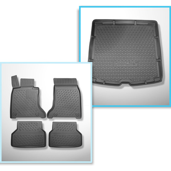 Kit tapis de coffre et tapis de voiture TPE pour: BMW 5 E61 Touring (06.2004-201