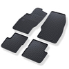 Tapis de sol en caoutchouc adapté pour Opel Corsa E Hayon, Van (2014-2019) - tapis de voiture - noir - 4 pcs.