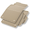 Tapis de sol en caoutchouc adapté pour Audi A6 C6 Avant, Berline (2004-2011) - tapis de voiture - beige - 4 pcs.
