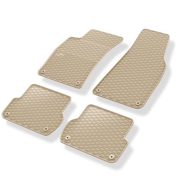 Tapis de sol en caoutchouc adapté pour Seat Exeo (2008-2013) - tapis de voiture - beige