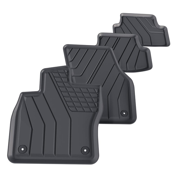 Tapis de sol en TPE adapté pour Cupra Ateca SUV (11.2018-....) - tapis de voiture - noir