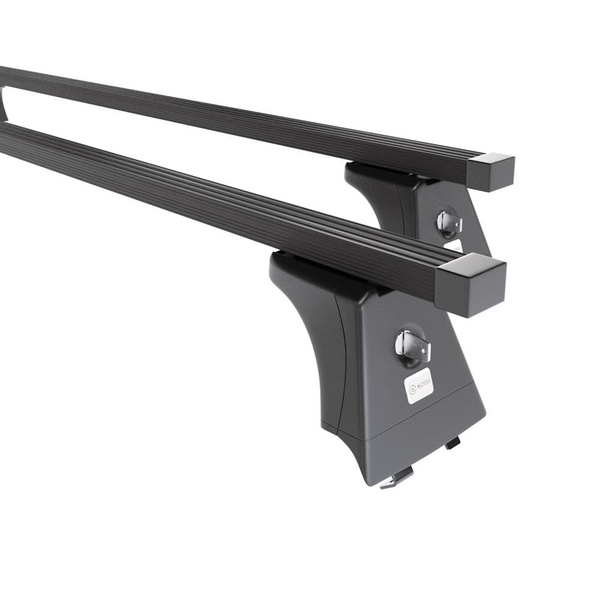 Barres de toit en acier adapté pour Hyundai i40 Break (2015-2018) - Porte-Bagages de Voiture noir - rails intégrés