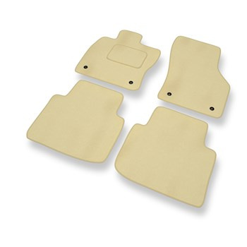 Tapis de Sol Velours adapté pour Skoda Superb III (2015-....) - Premium tapis de voiture - beige