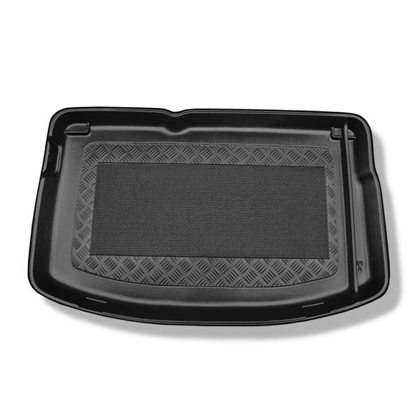 Tapis de coffre adapté pour Citroen C3 II Hayon (2009-12.2016) - bac de coffre - protection de coffre voiture - pour tous les modeles (avec roue de secours complete / avec roue a usage temporaire ou kit de réparation / avec et sans subwoofer)