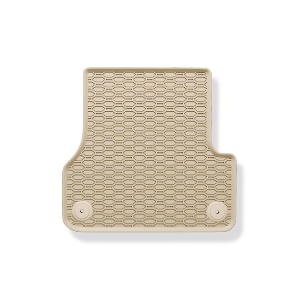Tapis de sol en caoutchouc adapté pour Audi A6 C7 Avant, Berline (2011-2018) - tapis de voiture - beige - 4 pcs.