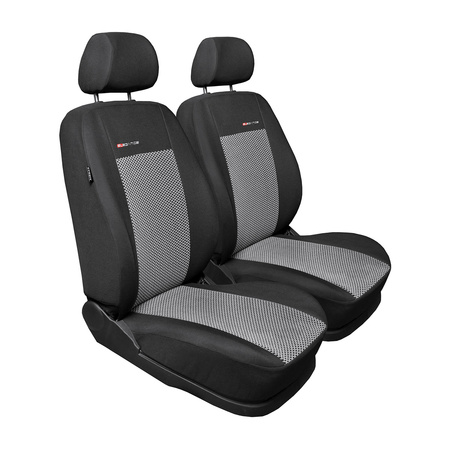 Housses de siège sur mesure adaptées pour Citroen Berlingo II Van (2008-2018) seulement les sièges avant - deux simple - housse siege voiture - couverture siege - E2