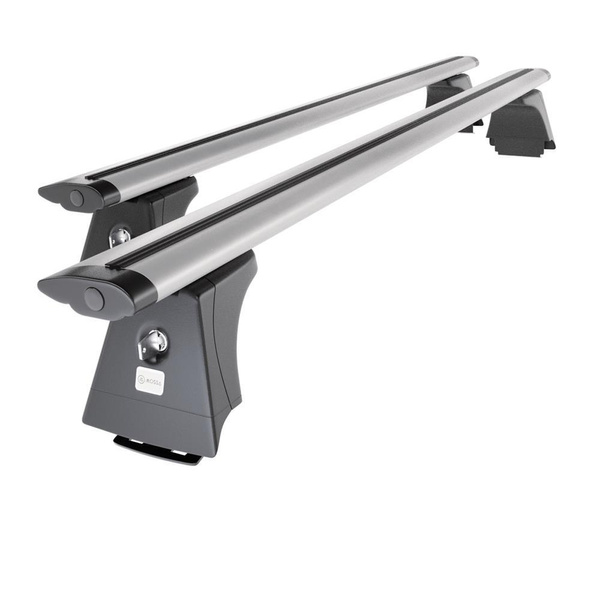 Barres de toit en aluminium adapté pour Toyota Avensis mk III Break (2009-2019) - Porte-Bagages de Voiture argent - points de montage - (suivant le modèle de voiture ils peuvent se situer à différents endroits)