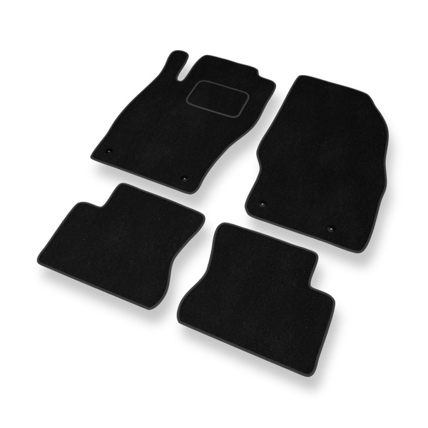 Tapis de Sol Velours adapté pour Opel Corsa D Hayon (2006-2014) - Premium tapis de voiture - noir