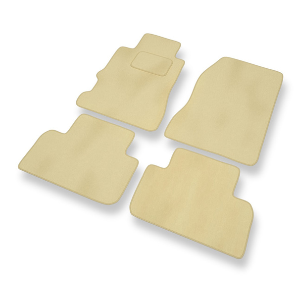 Tapis de Sol Velours adapté pour Honda Legend III Berline (1995-2004) - Premium tapis de voiture - beige