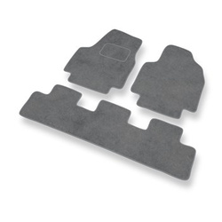 Tapis de Sol Velours adapté pour Citroen Jumpy I Van (1995-2007) - Premium tapis de voiture - gris