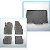 Kit tapis de coffre et tapis de voiture TPE pour: Opel Corsa Hayon (2006-11.2014) - coffre inférieur