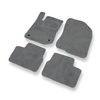 Tapis de Sol Velours adapté pour Peugeot 2008 SUV (2013-2019) - Premium tapis de voiture - gris