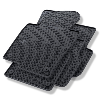 Tapis de sol en caoutchouc adapté pour Volkswagen Passat B7 (2010-2014) - tapis de voiture - noir