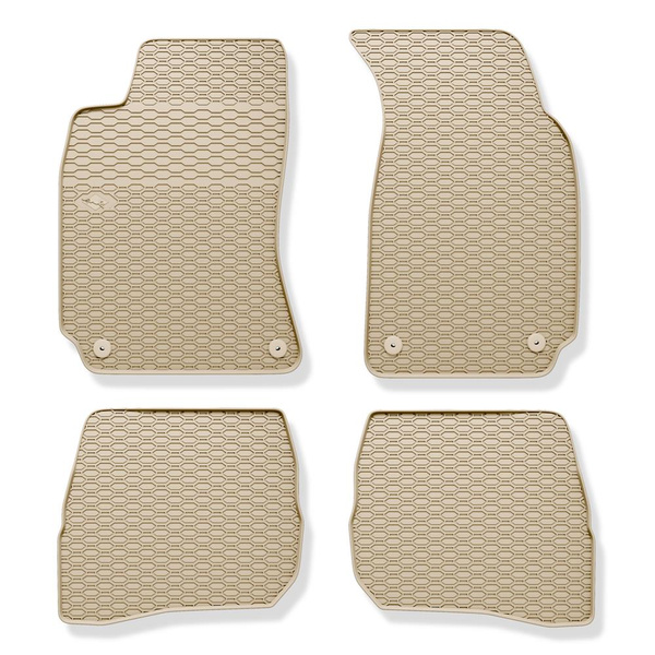 Tapis de sol en caoutchouc adapté pour Volkswagen Passat B5 (1996-2005) - tapis de voiture - beige
