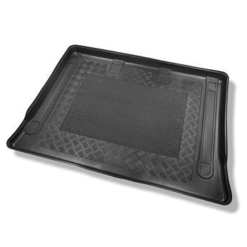 Tapis de coffre adapté pour Mercedes-Benz Classe V W447 Van (10.2014-....) - bac de coffre - protection de coffre voiture - derrière troisième rangée de sièges; version Extra longue (Extra Long) (empattement 3430 mm, longueur du véhicule 5370 mm); sans sé