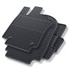 Tapis de sol en caoutchouc adapté pour Renault Clio IV (2012-2019) - tapis de voiture - noir