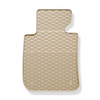 Tapis de sol en caoutchouc adapté pour BMW 3 E90, E91 Berline, Touring (2004-2013) - tapis de voiture - beige - 4 pcs.