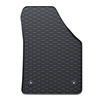 Tapis de sol en caoutchouc adapté pour Volkswagen Caddy III Cargo (2004-2015) - tapis de voiture - noir - 2 pcs.