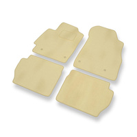 Tapis de Sol Velours adapté pour Mazda 2 II (2007-2014) - Premium tapis de voiture - beige