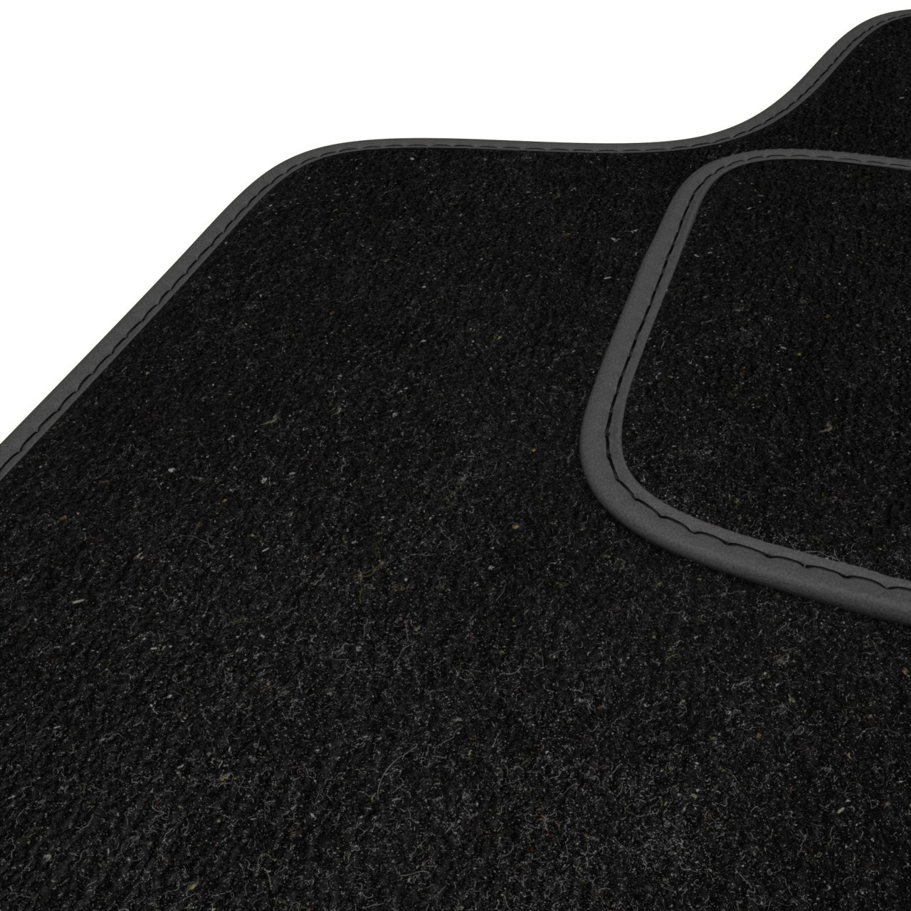 Tapis de Sol Velours adapté pour Seat Leon II (2005-2012) - Premium tapis de  voiture - noir noir