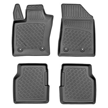 Tapis de sol en TPE adapté pour Jeep Compass II SUV (08.2017-....) - tapis de voiture - noir