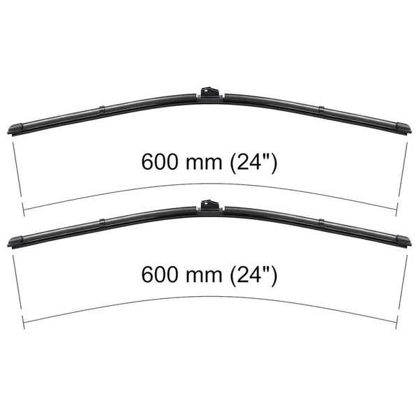 Balais d'essuie-glace de pare-brise adaptés pour Mercedes-Benz Classe E W212, A207 Coupé, Cabriolet, Break, Berline (08.2008-2016) - balais plat
