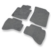 Tapis de Sol Velours adapté pour Peugeot 107 I Hayon (2005-2013) - Premium tapis de voiture - gris