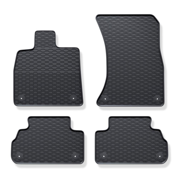 Tapis de sol en caoutchouc adapté pour Audi Q5 II (2017-....) - tapis de voiture - noir