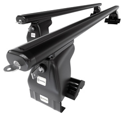 Barres de toit en aluminium adapté pour Alfa Romeo 159 Berline (2005-2012) - Porte-Bagages de Voiture noir - toit normal