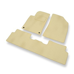Tapis de Sol Velours adapté pour Peugeot 508 Liftback, Berline, SW (2011-2017) - Premium tapis de voiture - beige
