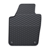 Tapis de sol en caoutchouc adapté pour Skoda Fabia III (2014-2021) - tapis de voiture - noir