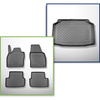 Kit tapis de coffre et tapis de voiture TPE pour: Audi A1 GB Sportback (07.2018-2024) - coffre inférieur;modèle sans plancher amovible de coffre