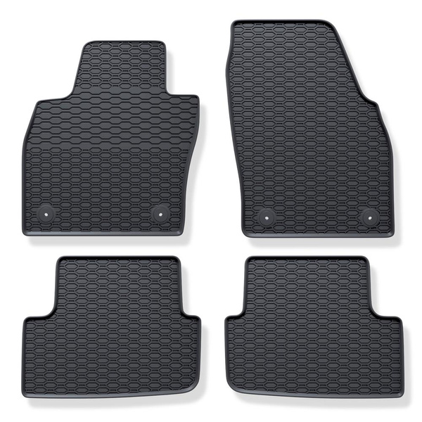 Tapis de sol en caoutchouc adapté pour Seat Arona Crossover (2017-....) - tapis de voiture - noir - 4 pcs.