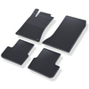 Tapis de sol en caoutchouc adapté pour Mercedes-Benz Classe B W246 Sports Tourer (2011-2018) - tapis de voiture - noir - 4 pcs.