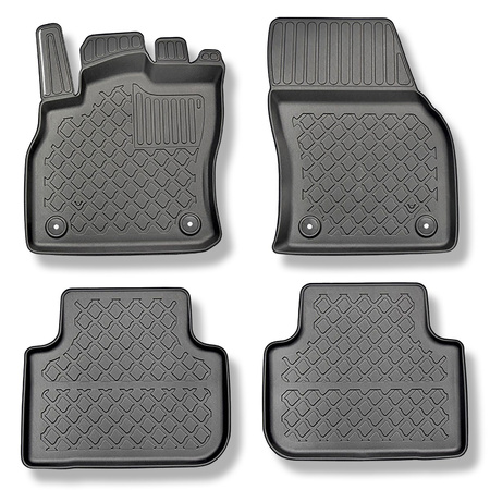 Tapis de sol en TPE adapté pour Audi Q3 F3 SUV (08.2018-....) - aussi pour la version Quattro; aussi avec boîte hybride TFSI e Plug-in Hybrid - tapis de voiture - noir