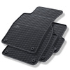 Tapis de sol en caoutchouc adapté pour Audi A4 B7 Avant, Cabriolet, Berline (2004-2009) - tapis de voiture - noir - 4 pcs.