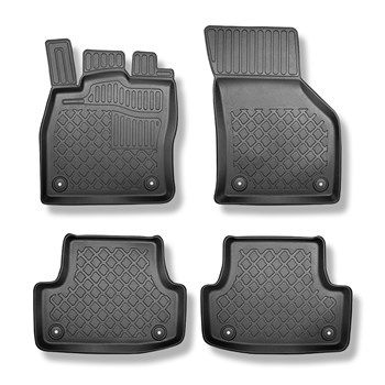 Tapis de sol en TPE adapté pour Audi A3 8V Hayon, Sportback (08.2012-03.2020) - tapis de voiture - noir