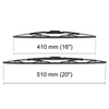 Balais d'essuie-glace de pare-brise adaptés pour Honda S2000 Roadster (04.1999-06.2009) - balais standard