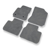 Tapis de Sol Velours adapté pour Citroen C4 Cactus I (2014-2021) - Premium tapis de voiture - gris