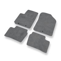 Tapis de Sol Velours adapté pour Kia Picanto II (2011-2016) - Premium tapis de voiture - gris