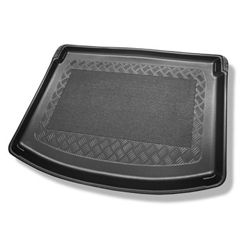 Tapis de coffre adapté pour Mazda CX-3 SUV (06.2015-12.2021) - bac de coffre - protection de coffre voiture - sur le niveau supérieur (aussi avec caisson de graves) et inférieur (seulement sans caisson de graves) du plancher amovible du coffre