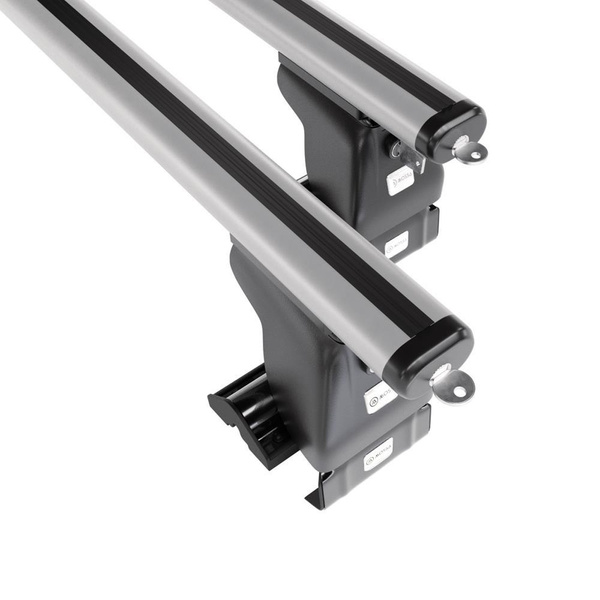 Barres de toit en aluminium adapté pour Kia Carens mk II Monospace (2002-2006) - Porte-Bagages de Voiture argent - toit normal