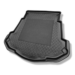 Tapis de coffre adapté pour Ford Mondeo IV Berline (09.2007-12.2014) - bac de coffre - protection de coffre voiture - avec roue de secours à usage temporaire ou kit de réparation
