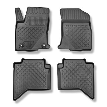 Tapis de sol en TPE adapté pour Toyota Hilux VIII Pick-Up (09.2016-....) - cabin