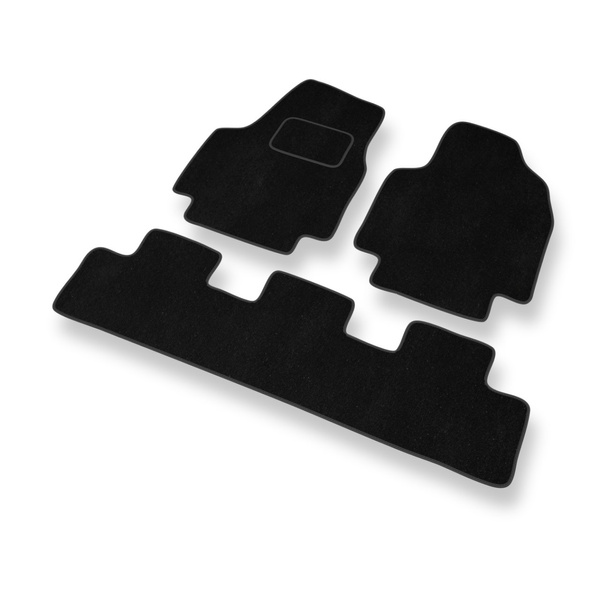 Tapis de Sol Velours adapté pour Fiat Scudo I Break (1995-2007) - Premium tapis de voiture - noir