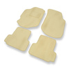 Tapis de Sol Velours adapté pour Ford Escort VI Hayon, Cabriolet, Break, Berline (1995-2000) - Premium tapis de voiture - beige