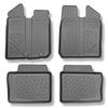 Tapis de sol en TPE adapté pour Dacia Spring BBG SUV (03.2021-2024) - tapis de voiture - noir